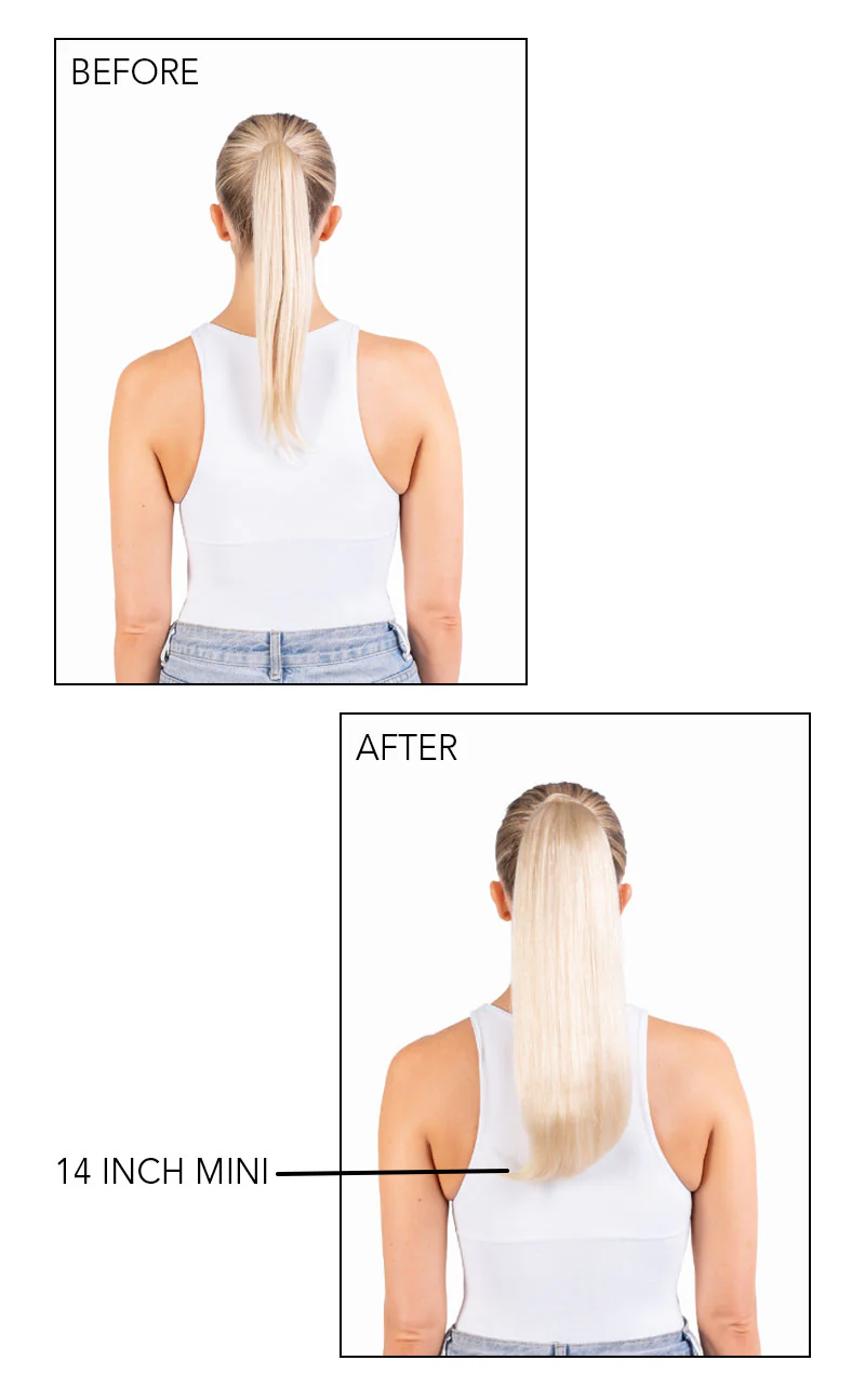 14" Mini Straight Up Wrap Around Ponytail Extension - Image 3