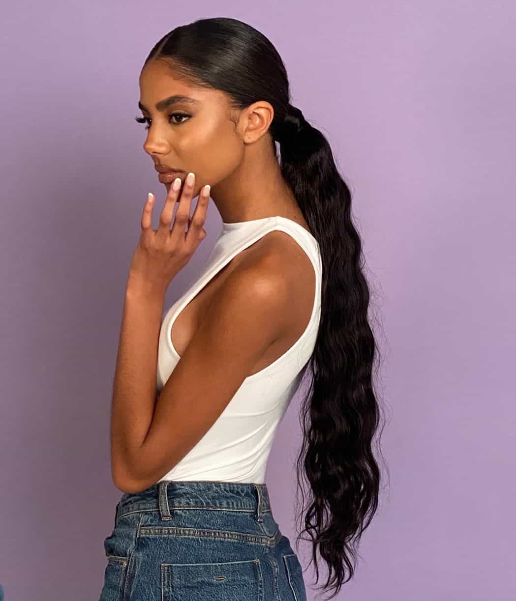 24" Mega Straight Up Wrap Around Ponytail Extension - Image 14