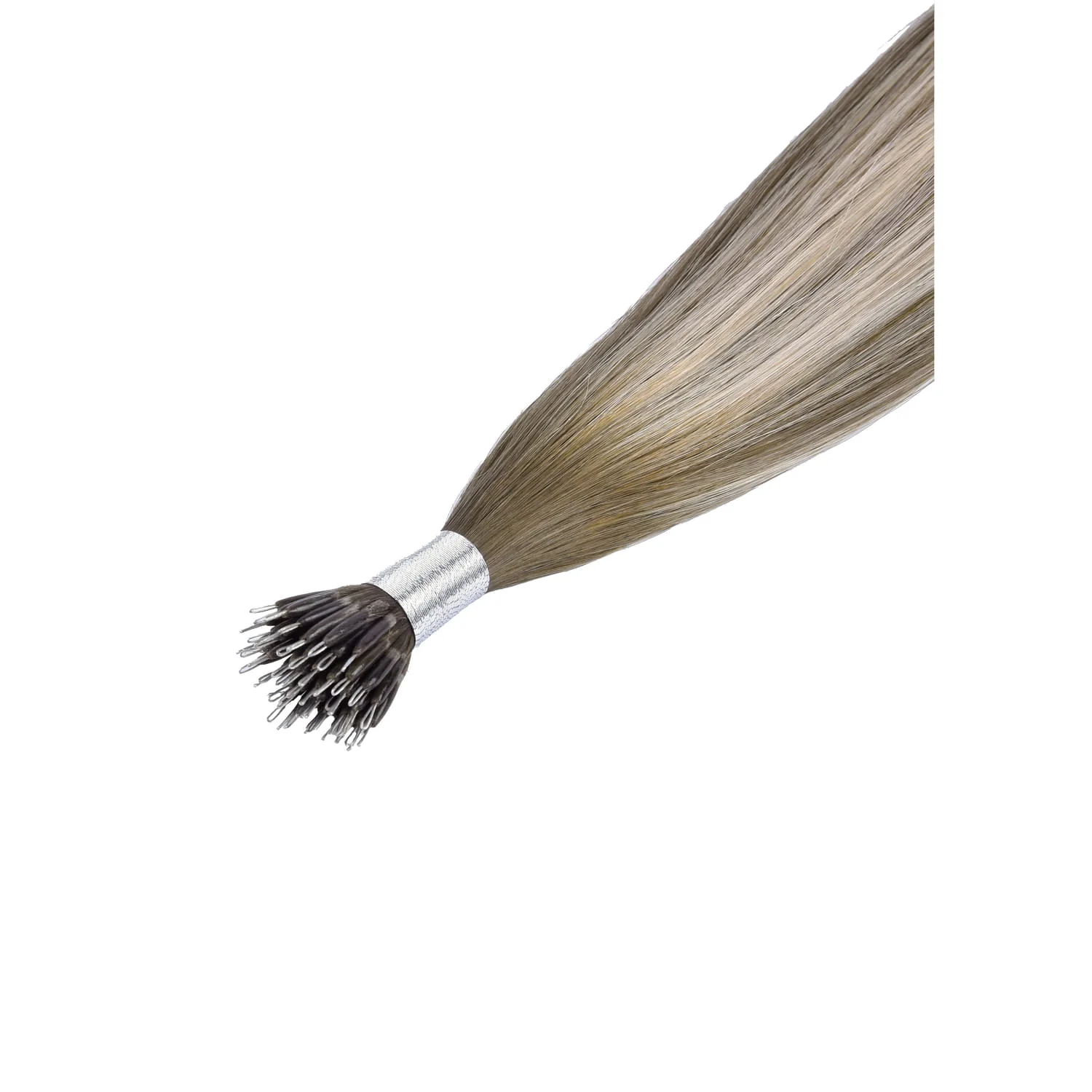 Ash Bronde Balayage Nano Ring Hair Extensions - Image 2