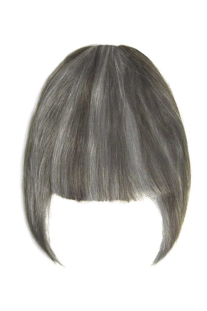 Silver & Ash Brown (#9/SG) Clip In Fringe