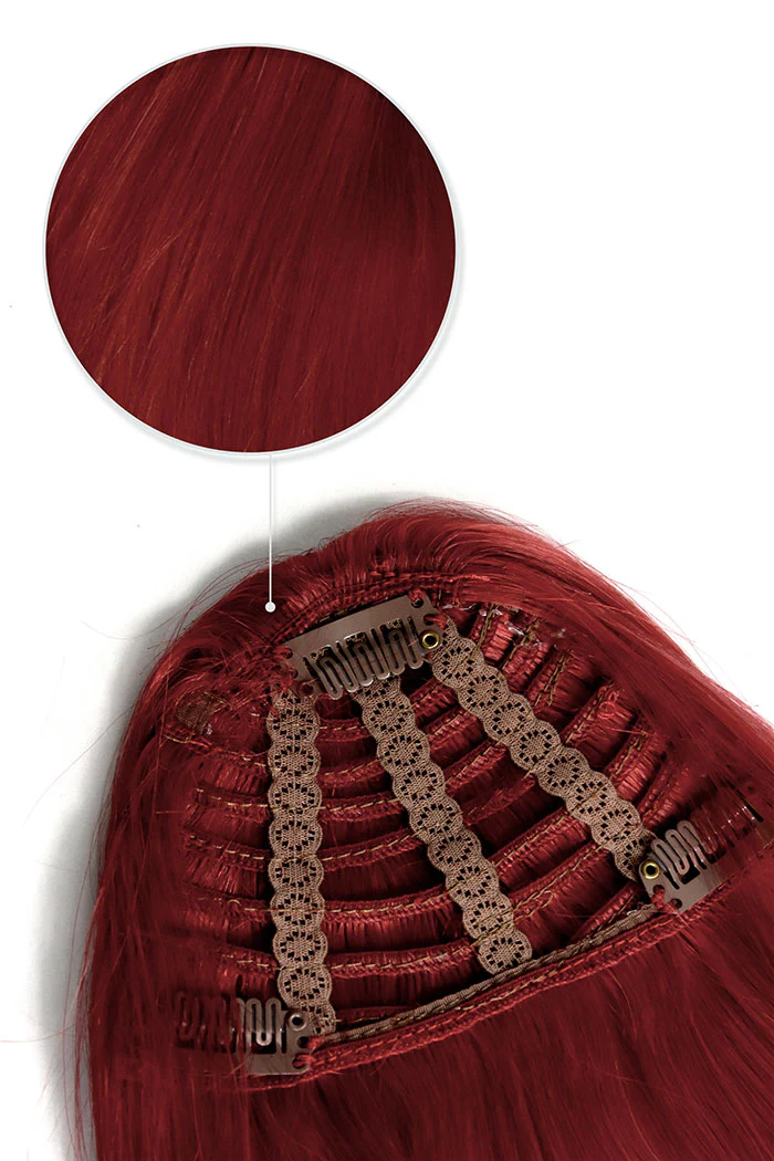 Deep Red Clip In Fringe - Image 3