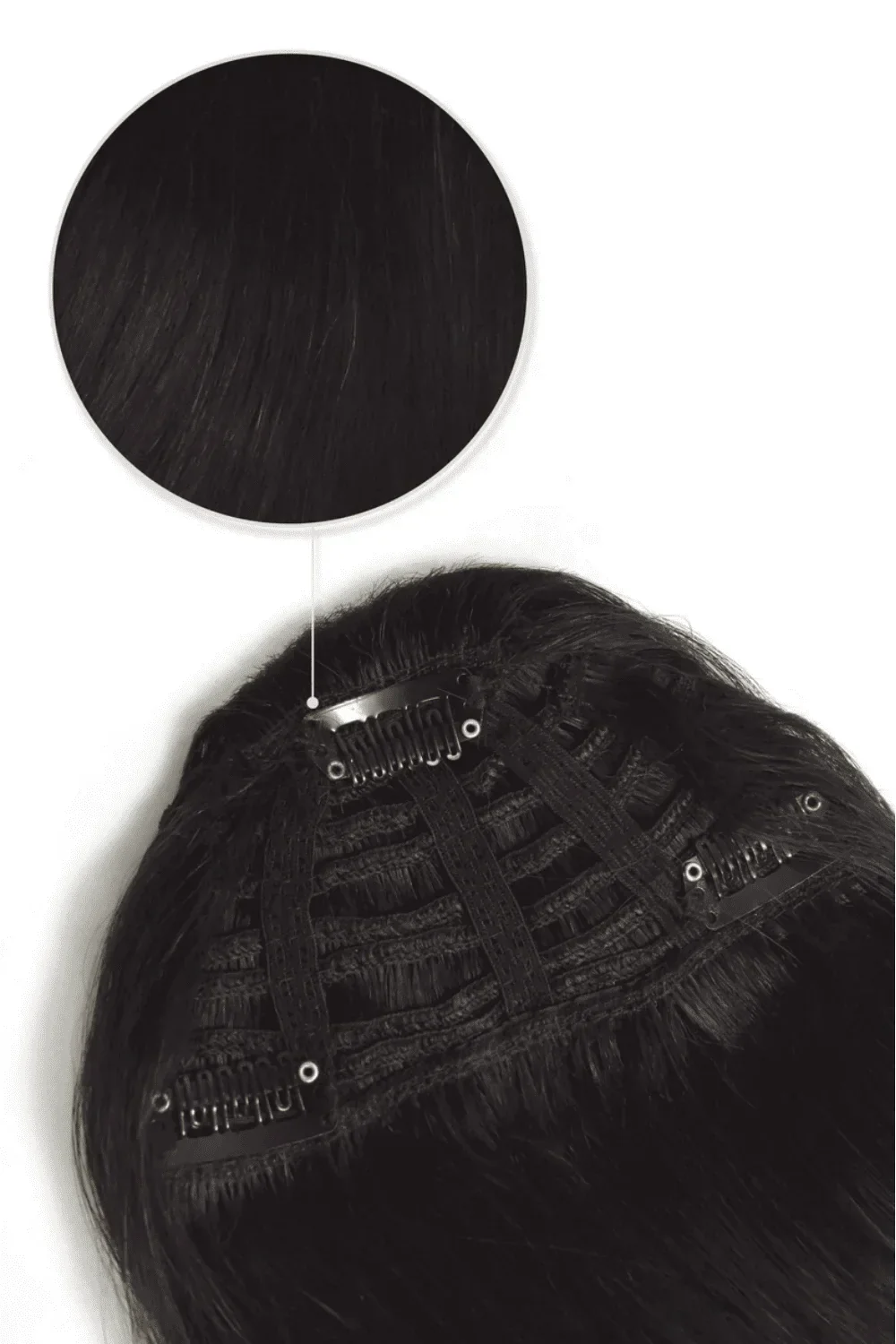 Darkest Brown Clip In Fringe (#2) - Image 7