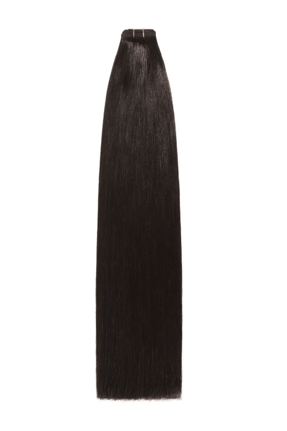 Darkest Brown (#2) Remy Royale Flat Weft Hair Extensions - Image 3