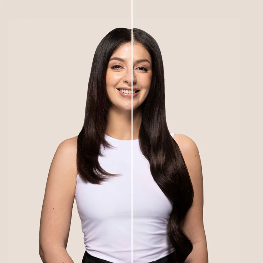 Medium Ash Brown (#8) Double Wefted Full Head Clip In Hair Extensions - Image 3