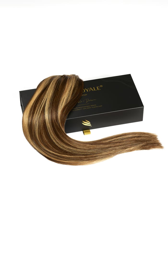 Hazelnut Brondie (#6/27) Remy Royale Double Drawn Weave Extensions - Image 3