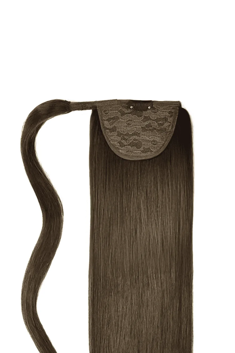 Medium Brown (#4) Straight Up Wrap Around Ponytail - Image 2