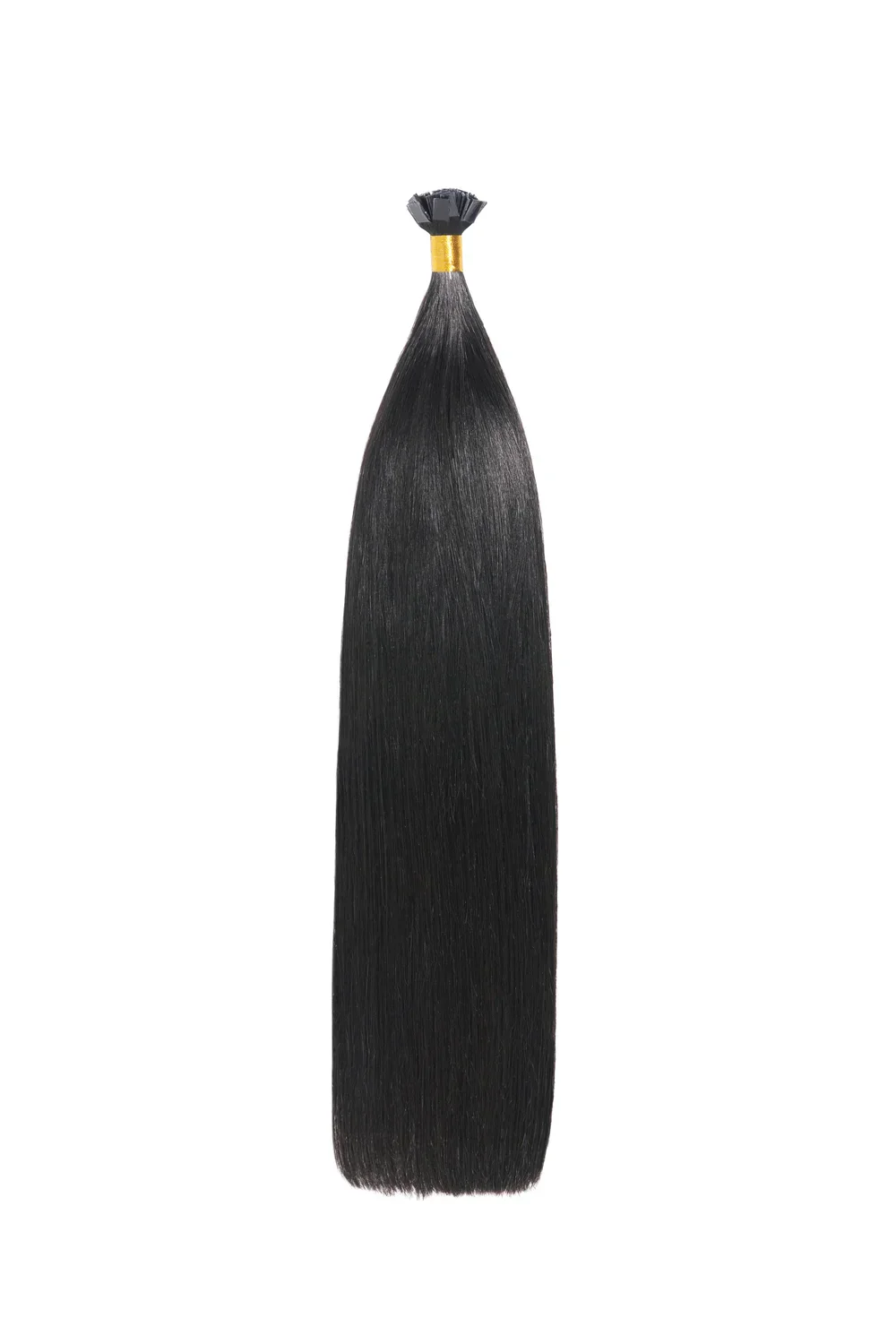 Off/Natural Black (#1B) Remy Royale Flat Tip Hair Extensions - Image 2
