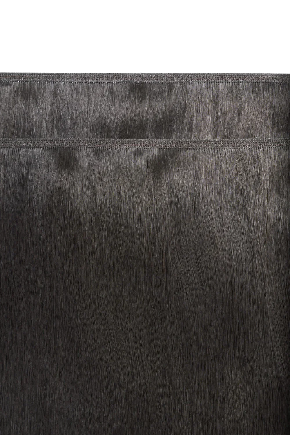 Off/Natural Black (#1B) Remy Royale Flat Weft Hair Extensions - Image 2