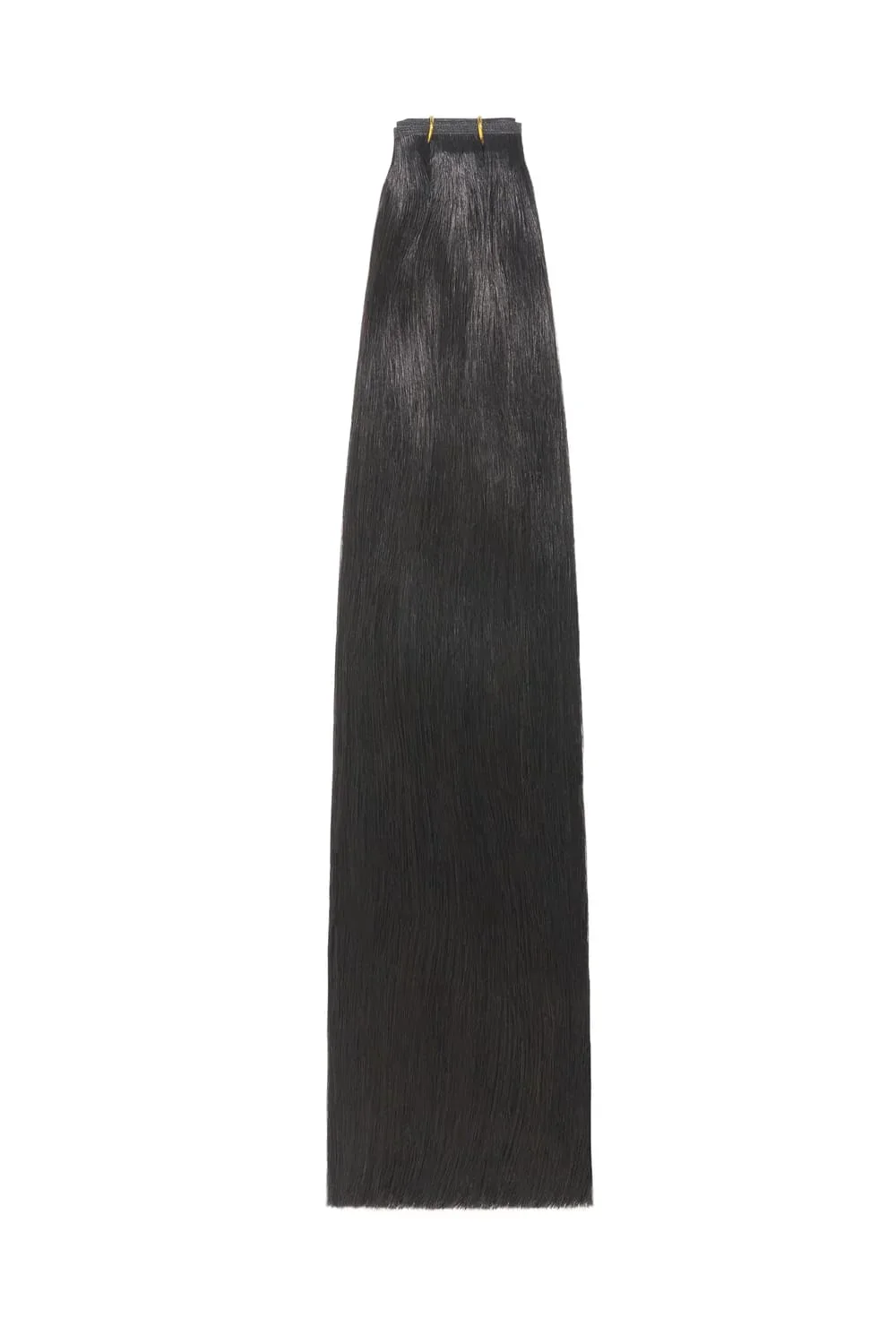 Off/Natural Black (#1B) Remy Royale Flat Weft Hair Extensions - Image 3