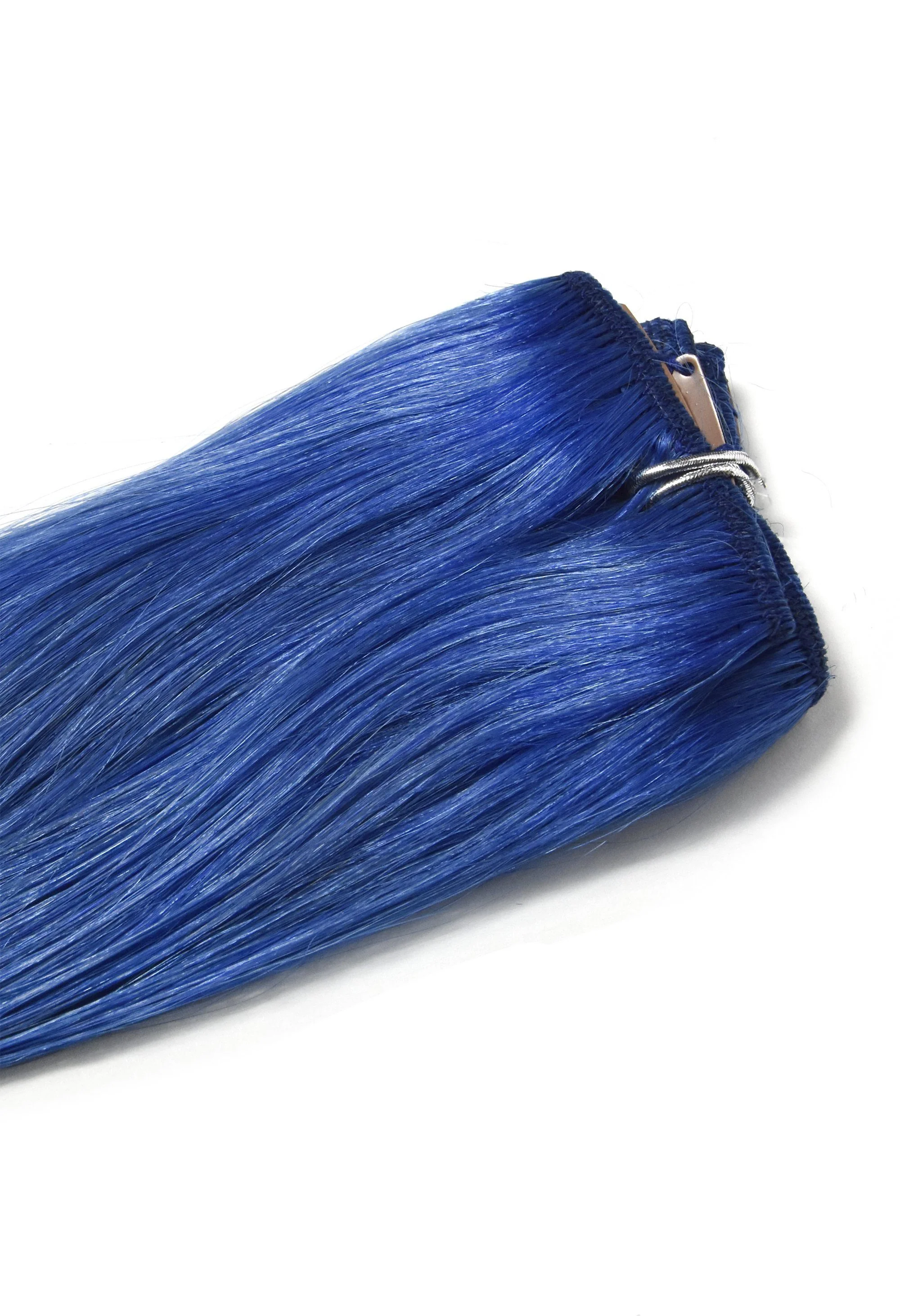 Blue One Piece Clip In Hair Extensions (Top-Up) - Image 2
