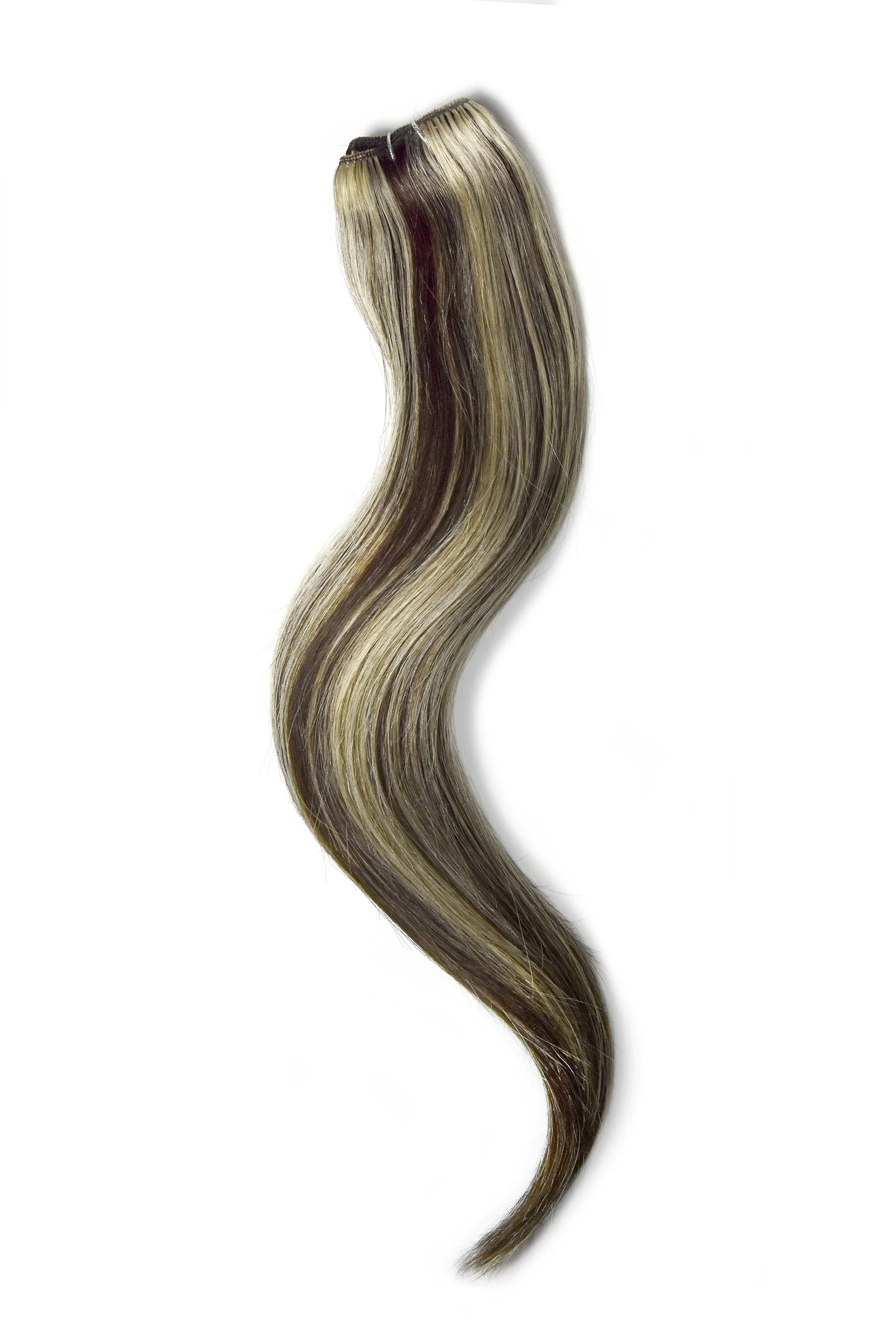 Cookies & Cream (#4/613) One Piece Clip In Hair Extensions (Top-Up) - Image 3