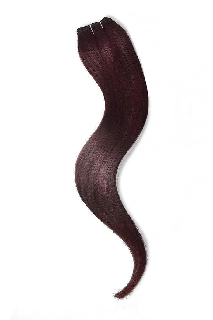 Mahogany Red (#99J) One Piece Clip In Hair Extensions (Top-Up) - Image 3
