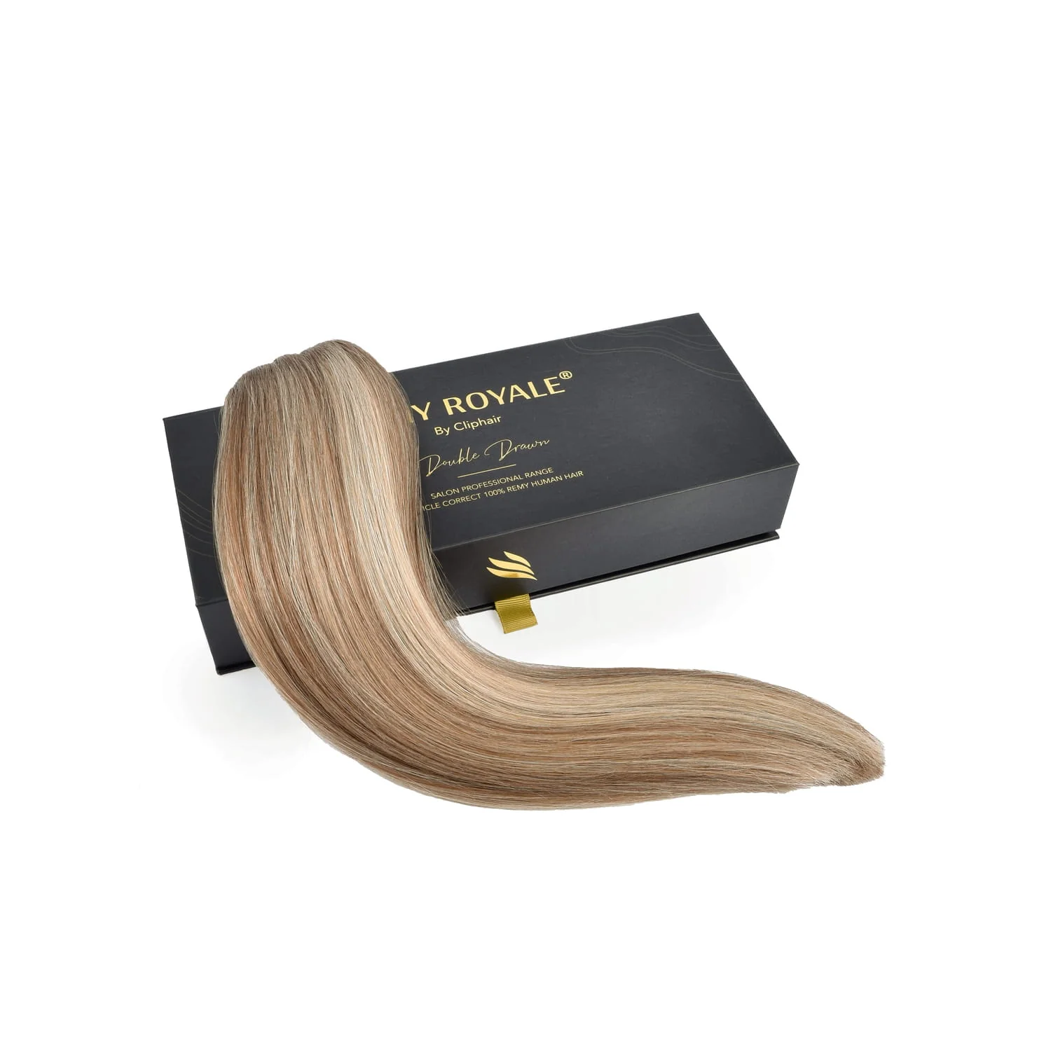 Remy Royale Double Drawn Human Hair Weft Weave Extensions - Natural Mocha Melt - Image 3