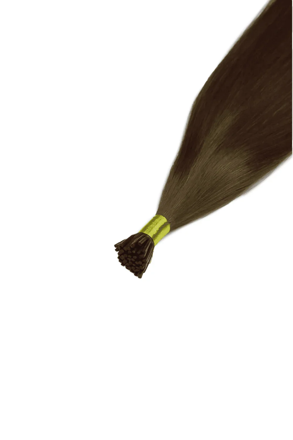 Medium Brown (#4) Remy Royal I-Tips Hair Extensions - Image 3