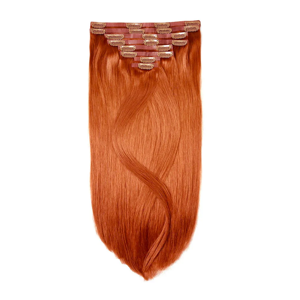 Flaming Ginger (#350) Remy Royale Seamless Clip In Hair Extensions