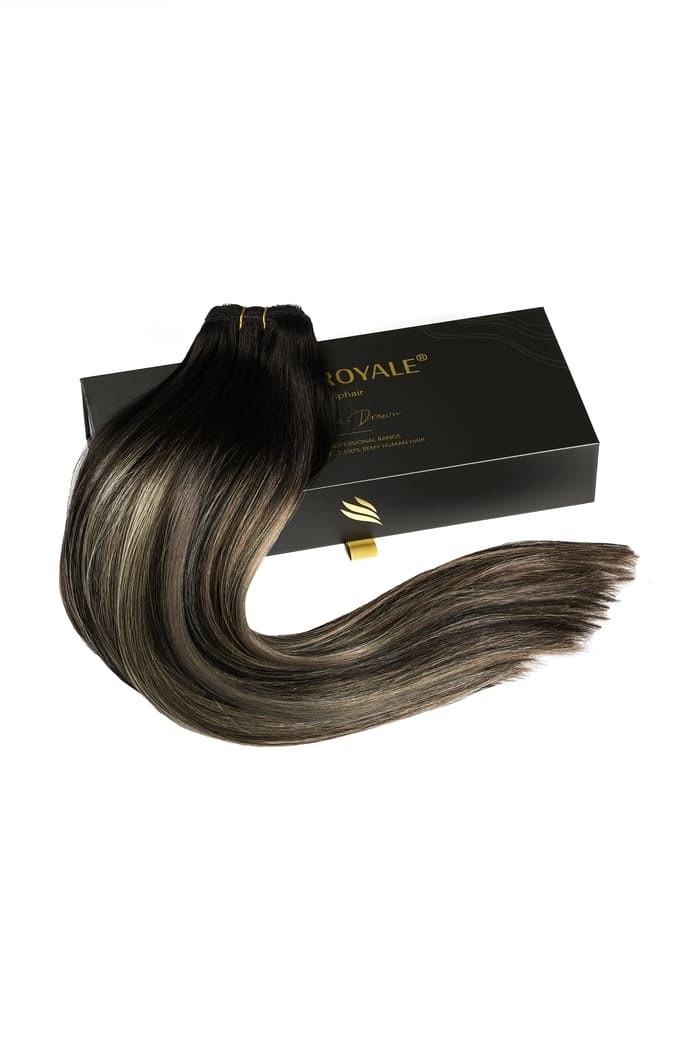 Silver Shadow Balayage Remy Royale Double Drawn Weave Extensions - Image 3